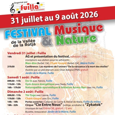 Festival Música i Natura de la Vall de la Rotjà, Fullà, 2026