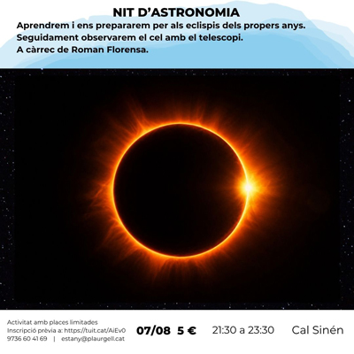 Nit d'astronomia a l'Estany d'Ivars, Estany d'Ivars i Vila-sana, 2026