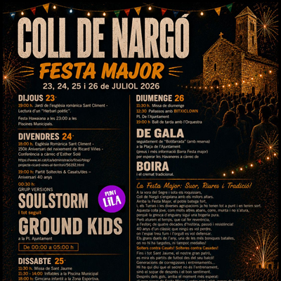 Festa Major del Coll de Nargó, 2026