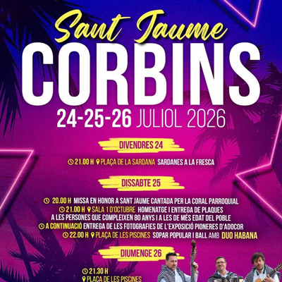 Festa Major de Sant Jaume a Corbins, 2026