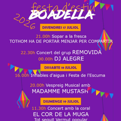 Festa Major - Boadella d'Empordà 2026