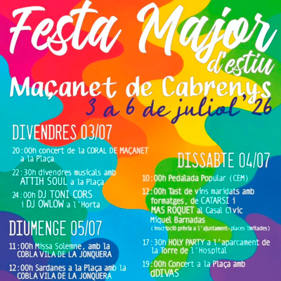 Festa Major - Maçanet de Cabrenys 2026