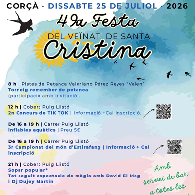 Festa de Santa Cristina - Corçà 2026