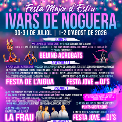 Festa Major d'Ivars de Noguera, 2026