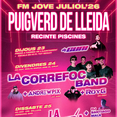 Festa Major Jove de Puigverd de Lleida, 2026 Festa Major Jove de Puigverd de Lleida, 2026
