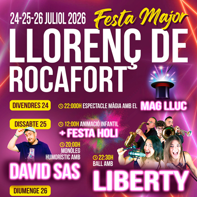 Festa Major de Llorenç de Rocafort, Sant Martí de Riucorb, 2026 Festa Major de Llorenç de Rocafort, Sant Martí de Riucorb, 2026