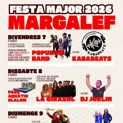 Festa Major de Margalef, 2026
