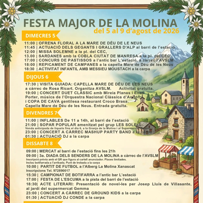 Festa Major de La Molina, Alp, 2026
