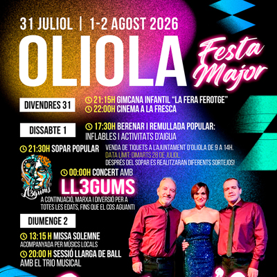 Festa Major d'Oliola, 2026