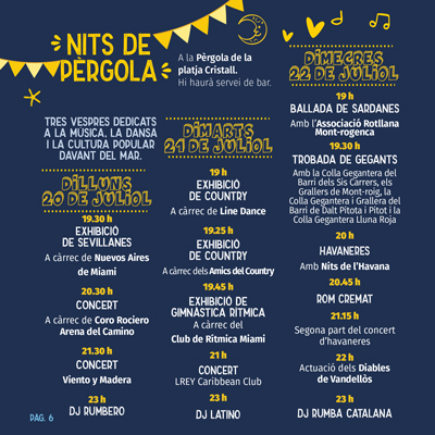 Nits de Pèrgola a Miami Platja, Mont-roig del Camp, 2026