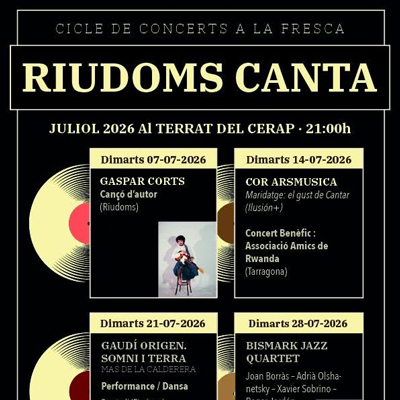 Cicle 'Riudoms canta', CERAP, Riudoms, 2026