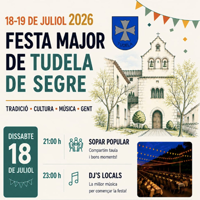 Festa Major de Tudela de Segre, Artesa de Segre, 2026