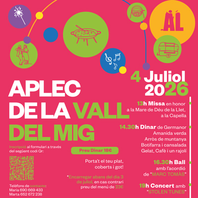 Aplec de la Vall del Mig, Alinyà, 2026