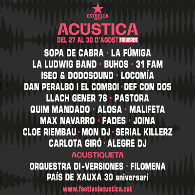 Festival Acústica, Figueres, 2026 Festival Acústica, Figueres, 2026