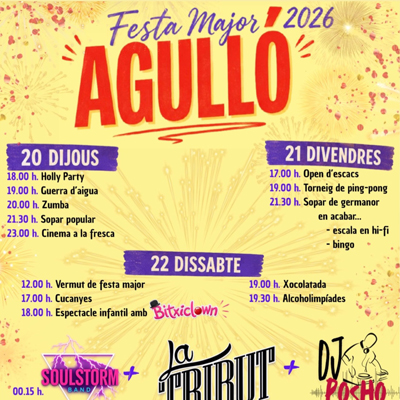 Festa Major d'Agulló, Àger, 2026 Festa Major d'Agulló, Àger, 2026
