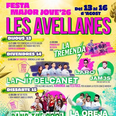 Festa Major Jove de Les Avellanes, 2026