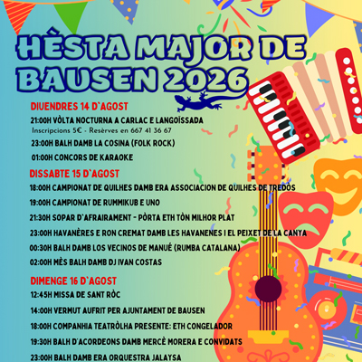 Festa Major de Bausen, 2026