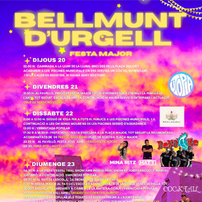 Festa Major de Bellmunt d'Urgell, 2026