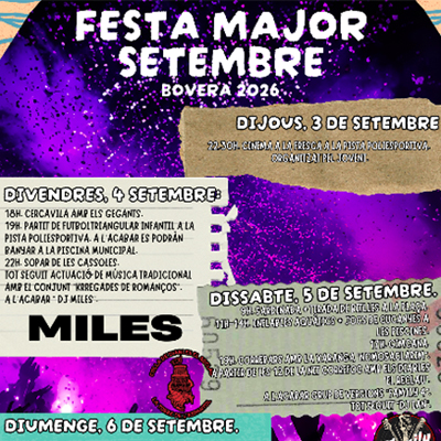 Festa Major de Bovera, 2026 Festa Major de Bovera, 2026