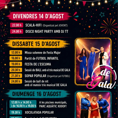 Festa Major de Butsènit d'Urgell, Montgai, 2026