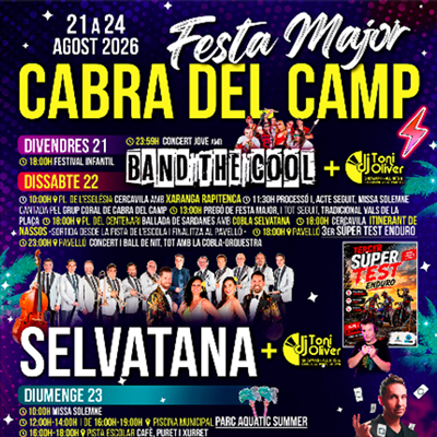Festa Major de Cabra del Camp, 2026