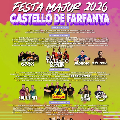 Festa Major de Castelló de Farfanya, 2026 Festa Major de Castelló de Farfanya, 2026
