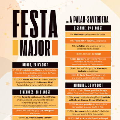 Festa Major - Palau-saverdera 2026