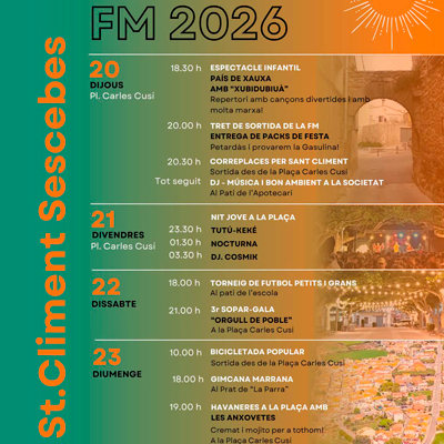 Festa Major - Sant Climent Sescebes 2026 Festa Major - Sant Climent Sescebes 2026