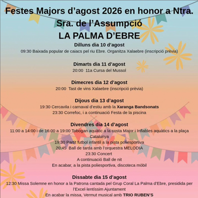 Festes Majors - La Palma d'Ebre 2026