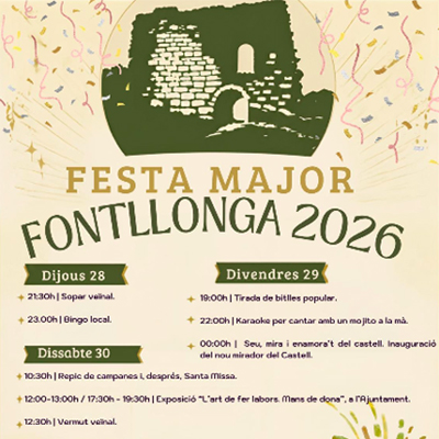 Festa Major de Fontllonga, Camarasa, 2026
