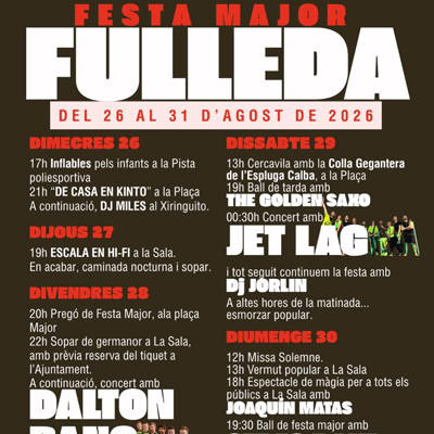 Festa Major de Fulleda, 2026