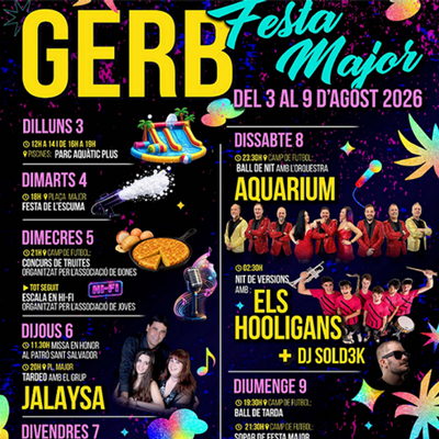 Festa Major de Gerb, Os de Balaguer, 2026
