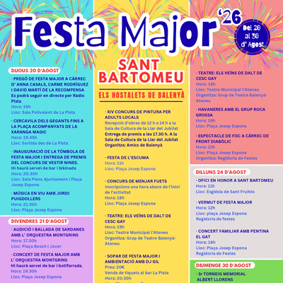 Festa Major dels Hostalets de Balenyà, 2026