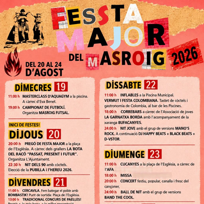 Festa Marjor del Masroig, 2026