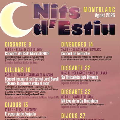 Nits d'Estiu a Montblanc, 2026