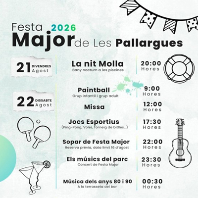 Festa Major de Les Pallargues, Els Plans de Sió, 2026