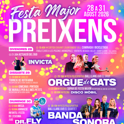 Festa Major de Preixens, 2026