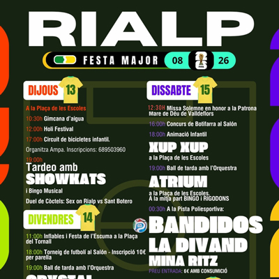 Festa Major de Rialp, 2026