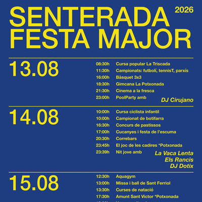 Festa Major de Senterada, 2026