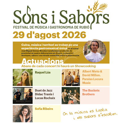 Festival Sons i Sabors, Rubió, 2026