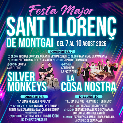 Festa Major de Sant Llorenç de Montgai, 2026 Festa Major de Sant Llorenç de Montgai, 2026