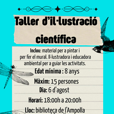 Taller d’il·lustració científica - l’Ampolla 2026