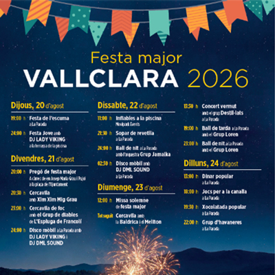 Festa Major de Vallclara, 2026