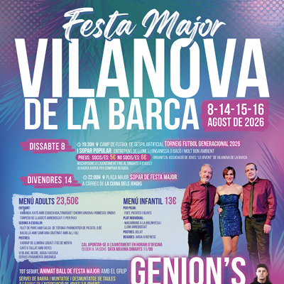 Festa Major de Vilanova de la Barca, 2026