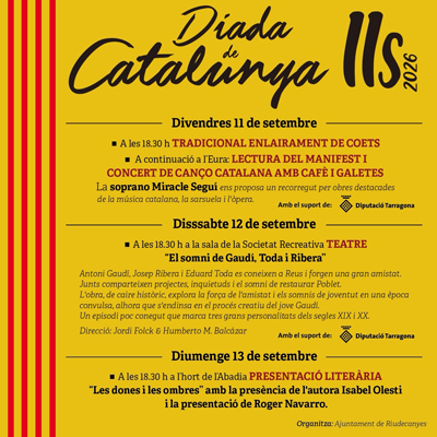 Diada Nacional de Catalunya a Riudecanyes, 2026