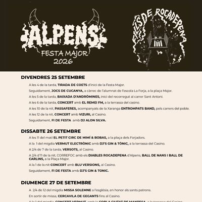 Festa Major d'Alpens, 2026