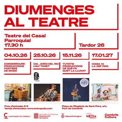Cicle Diumenges al Teatre, Cambrils, 2026