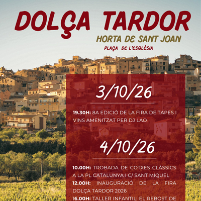 XXI Dolça Tardor. Fira d'Artesania i Gastronomia - Horta de Sant Joan 2026