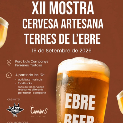 Ebre Beer. XII Mostra de cervesa artesana de les Terres de l'Ebre - Tortosa 2026