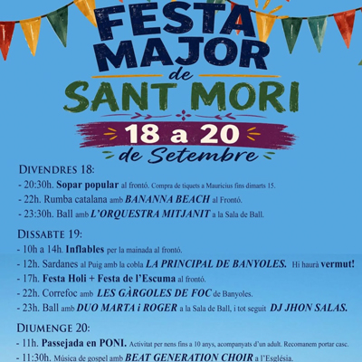 Festa Major - Sant Mori 2026